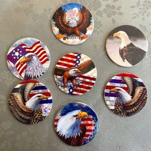 Vintage 1990's Pogs - 7 American Eagle Pogs - Ex Cond.- Were Part of Collection